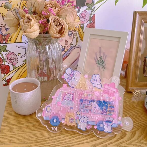 Sakura Sweet Dessert Cart Acrylic Puzzle  - Picture 3 of 5